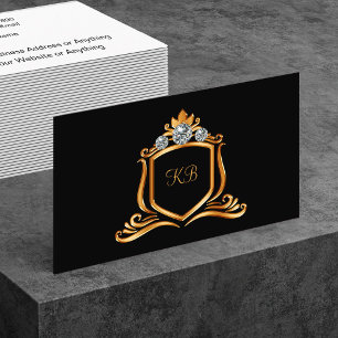 Eleganta Monogram Namn Initialer Företagskort Visitkort