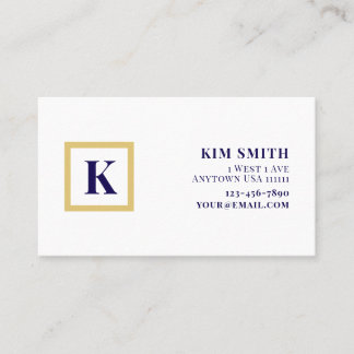 Eleganta monogram returadressetiketter visitkort