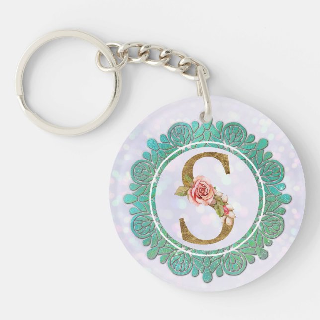 Eleganta monograminitialer med mandala (Framsidan)