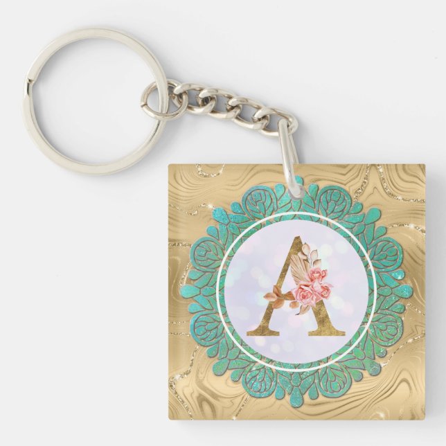 Eleganta monograminitialer med mandala (Framsidan)