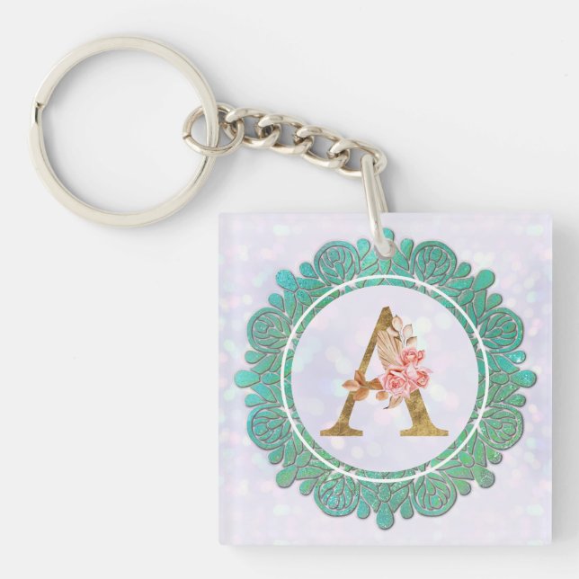 Eleganta monograminitialer med mandala (Framsidan)