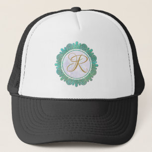 Eleganta monograminitialer med mandala keps