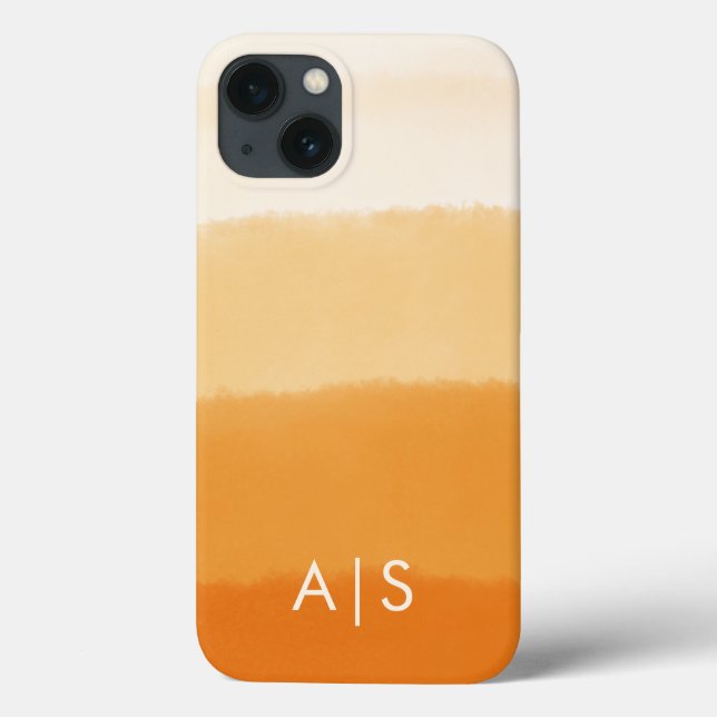 Eleganta monogrammerade initialer Pumpkin Orange O (Baksida)