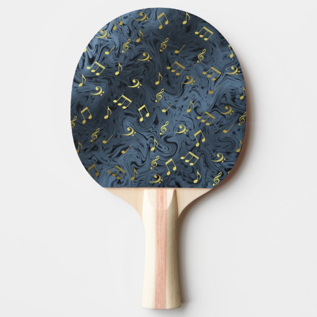eleganta musiknoter i guld pingisracket (Framsidan)