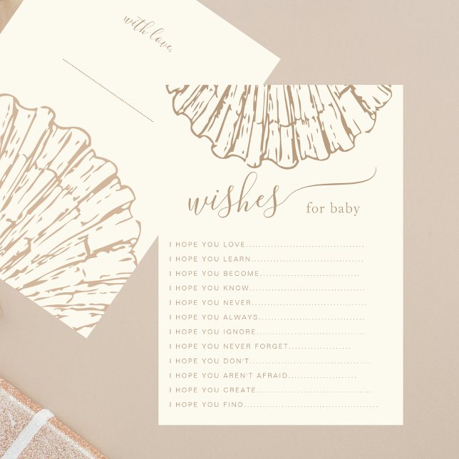 Eleganta musselönskningar för baby beige duschspel (Skapare uppladdad)