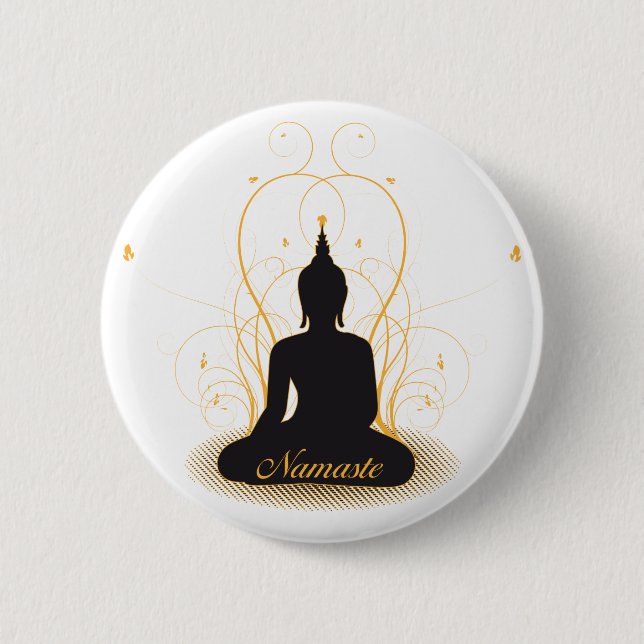 Eleganta Namaste Buddha Knapp (Framsida)