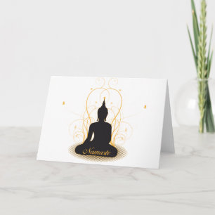 Eleganta Namaste Buddha Kort