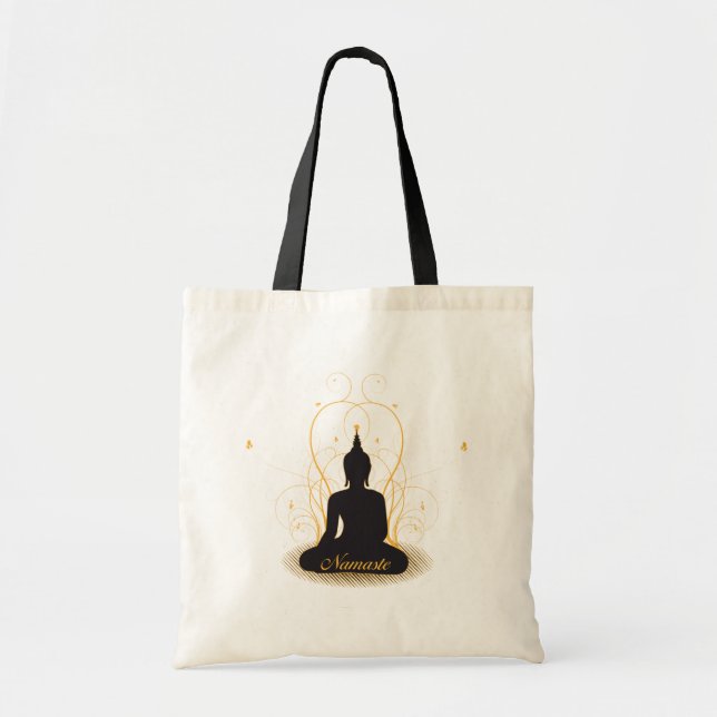 Eleganta Namaste Buddha Tygkasse (Framsidan)