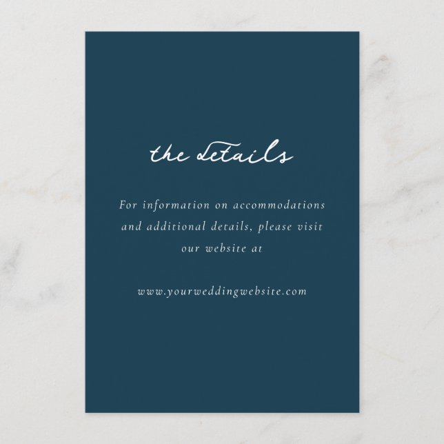 Eleganta Naviga Typografiska Detaljer Tilläggskort (Framsida)