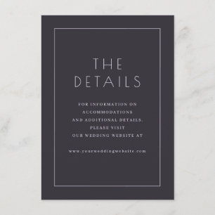 Eleganta Navys typografiska detaljer Tilläggskort