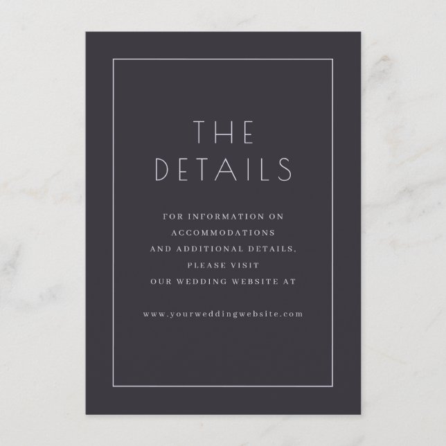 Eleganta Navys typografiska detaljer Tilläggskort (Framsida)