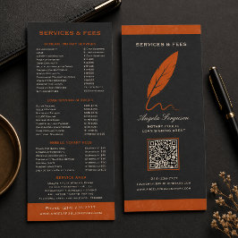 Eleganta Notarius Publicus Tjänster & Avgifter Reklamkort