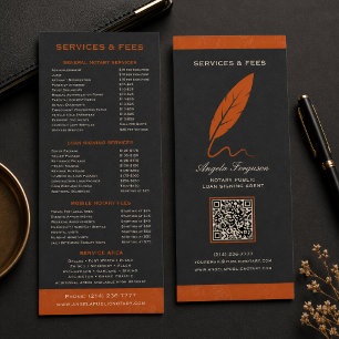 Eleganta Notarius Publicus Tjänster & Avgifter Reklamkort