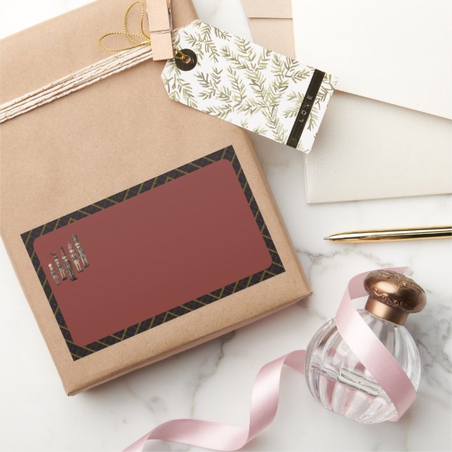 Eleganta nötknäpparesoldater namn etiketter röda (Gifting)