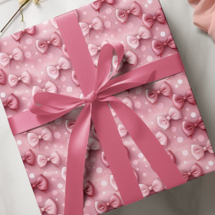 Eleganta och Whimsical Rosa Coquette Slöjor Presentpapper