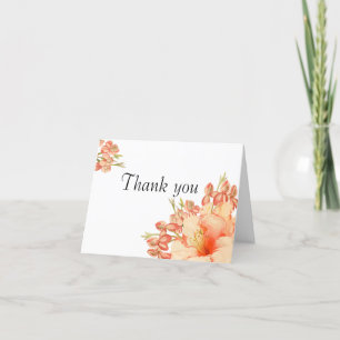 Eleganta orange-pink blommar tack kort
