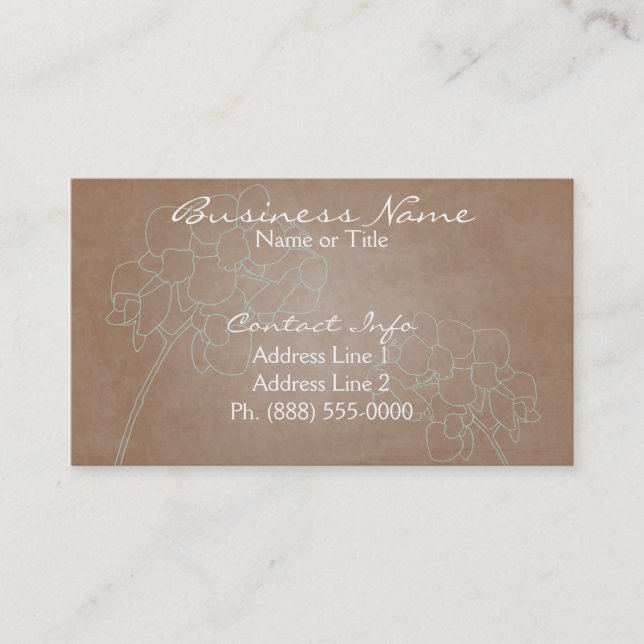 Eleganta Orchidsvisitkortar Visitkort (Framsida)