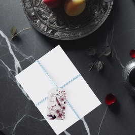 Eleganta orkidémonogrampresentkort presentetikett