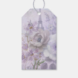 Eleganta Parisiska Presentkort med Vintage-karaktä Presentetikett
