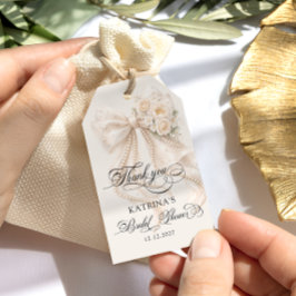 Eleganta pärlbåge bröllopsdusch presentkort presentetikett