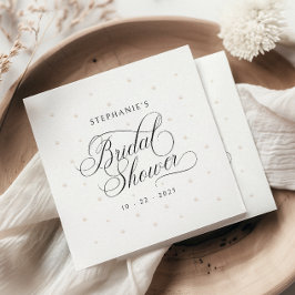 Eleganta pärlor bröllopsdusch pappersservett