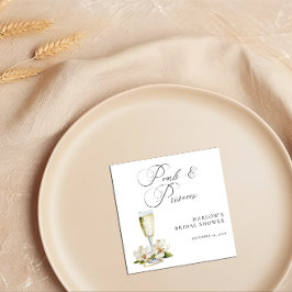 Eleganta pärlor och Prosecco bröllopsdusch  Pappersservett