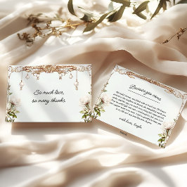 Eleganta pärlor och Prosecco tackkort Tack Kort