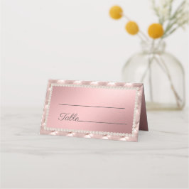 Eleganta pärlor Rosa Roséguld Placeringskort