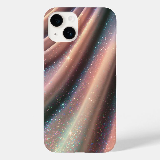 Eleganta Pastell Iriska Glitter Silkesvågor Glänsa (Baksida)