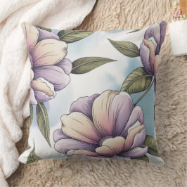 Eleganta Pastellblommor Kudde