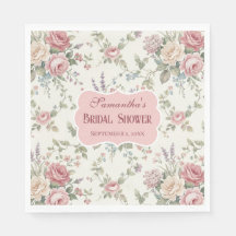 Eleganta Pastellrosor Shabby Chic Bröllopsdusch