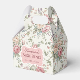 Eleganta Pastellrosor Shabby Chic Bröllopsdusch Presentaskar