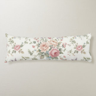 Eleganta Pastellrosor Shabby Chic Kroppskudde