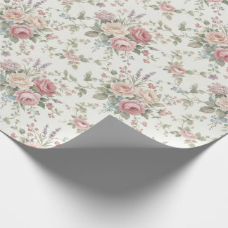 Eleganta Pastellrosor Shabby Chic Presentpapper