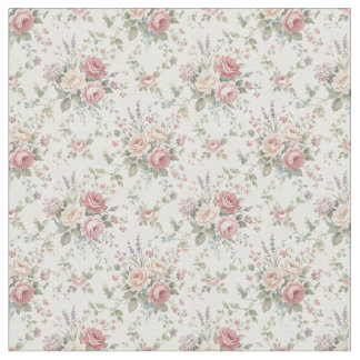 Eleganta Pastellrosor Shabby Chic Tyg