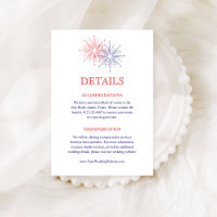Eleganta Patriotiska Eldfesta Bröllopsgäst Detalje