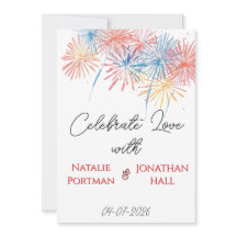 Eleganta patriotiska fyrverkerier | 4 juli bröllop