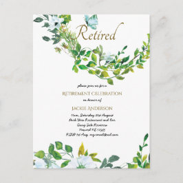 Eleganta PENSIONSHEM INVITATIONER Botaniska Blommo Vykort