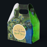 Eleganta personliga gaveltådor Påfågelfjädrar Presentaskar<br><div class="desc">Små och utsökta gavelförpackningar med textfält för mallar så att du kan lägga till din valda information oavsett om det gäller ett företags- eller personligt familjeevenemang. Dessa presentförpackningar passar små mintgodisar,  smycken (om de används som presentaskar) eller andra små presenter.</div>