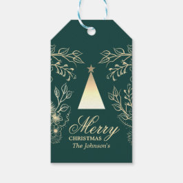 Eleganta personliga julpresentkort presentetikett
