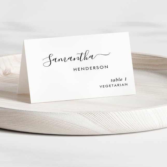 Eleganta personliga platskort för bröllop med skri bordsnummer (Skapare uppladdad)