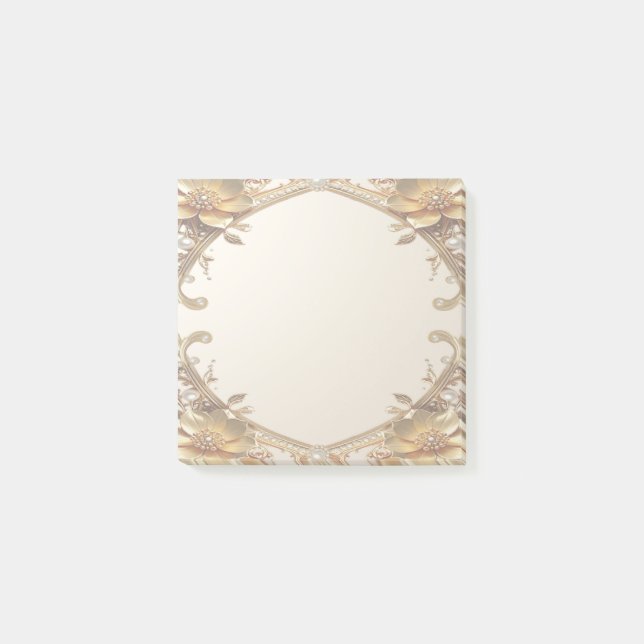 Eleganta Post-it-lappar i guldram Post-it Block (Framsida)