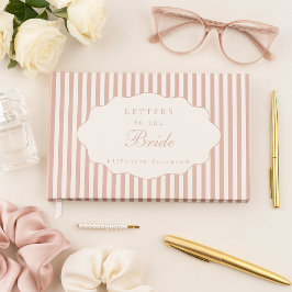 Eleganta Preppy Dammtrosa Bokstäver Till Bruden Gästböcker