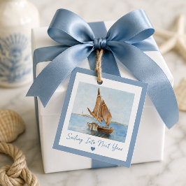 Eleganta presentkort med nautiskt tema för segelbå gåvor etiketter