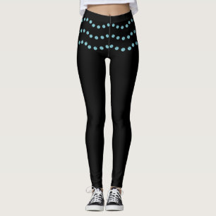Eleganta prickiga vågiga linjer leggings