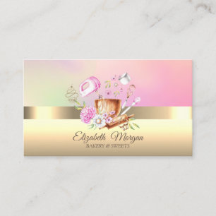 Eleganta professionella cupcake bageriverktyg Blom Visitkort