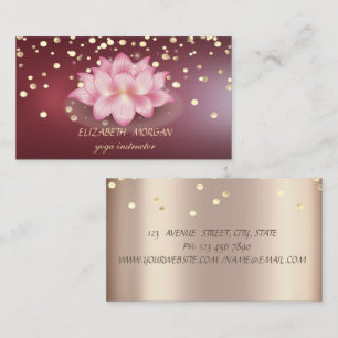 Eleganta professionella diamanter Mörkröd Lotus Visitkort