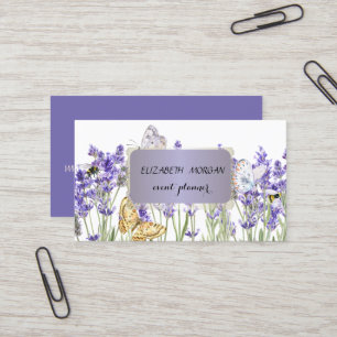 Eleganta Professionella Trädgårdsblommor Violetta Visitkort