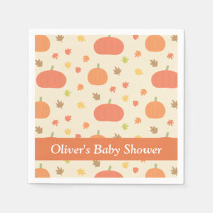 Eleganta pumpa höst baby shower servetter