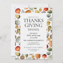 Eleganta pumpar och courgetter Thanksgiving-middag